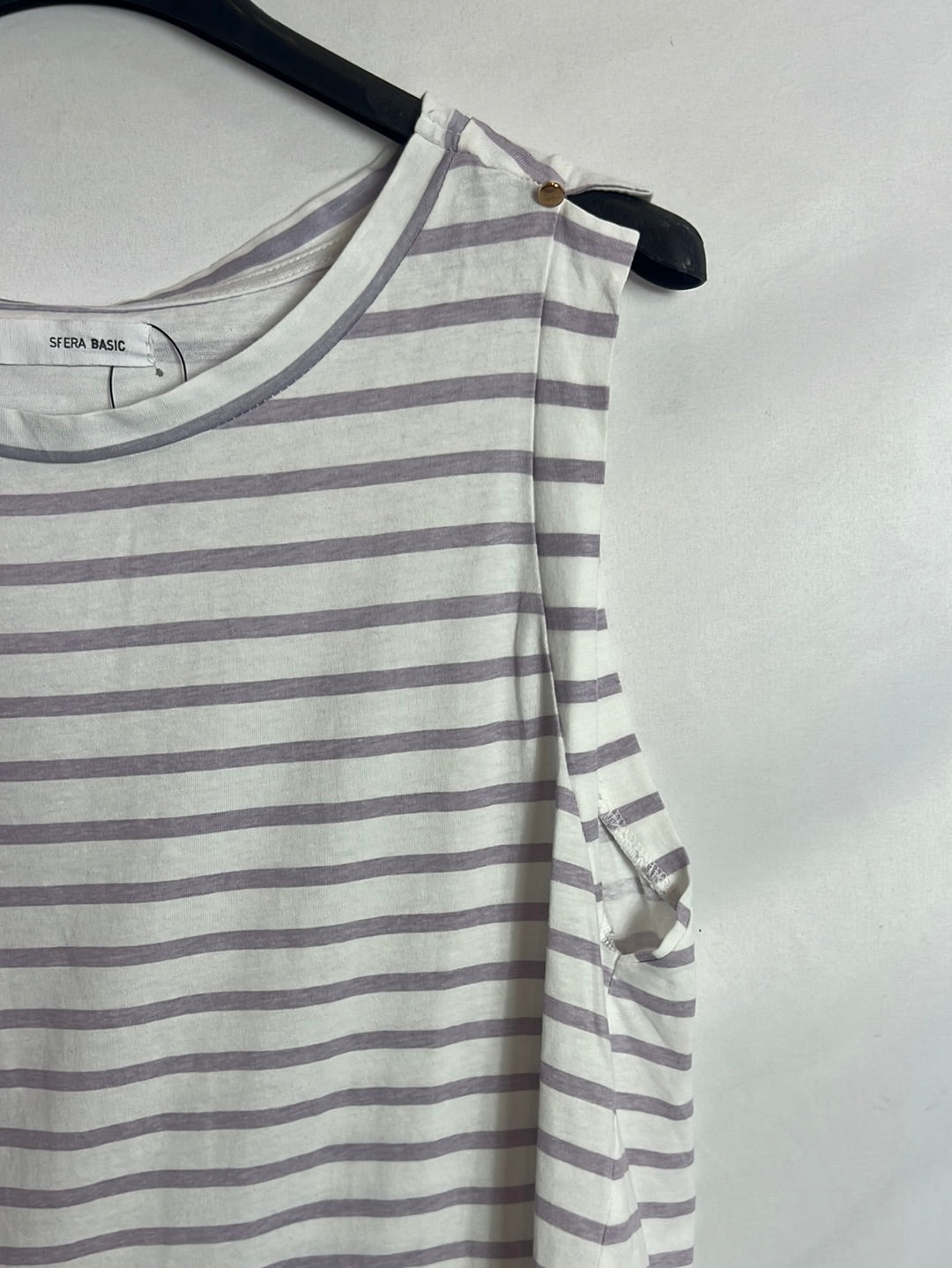 SFERA. Camiseta sin mangas rayas. T M