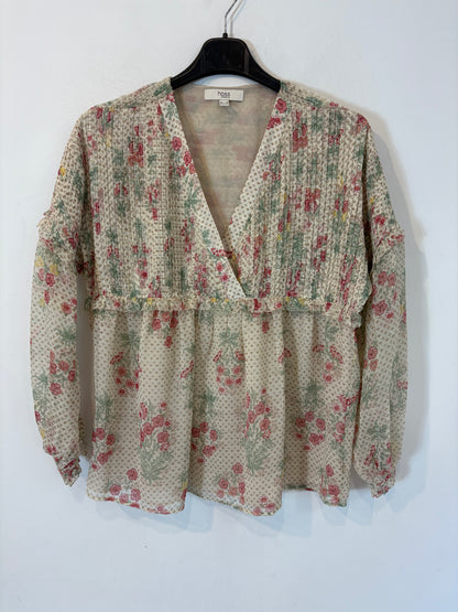 INTROPIA. Blusa gasa estampada. T XS (S/m)