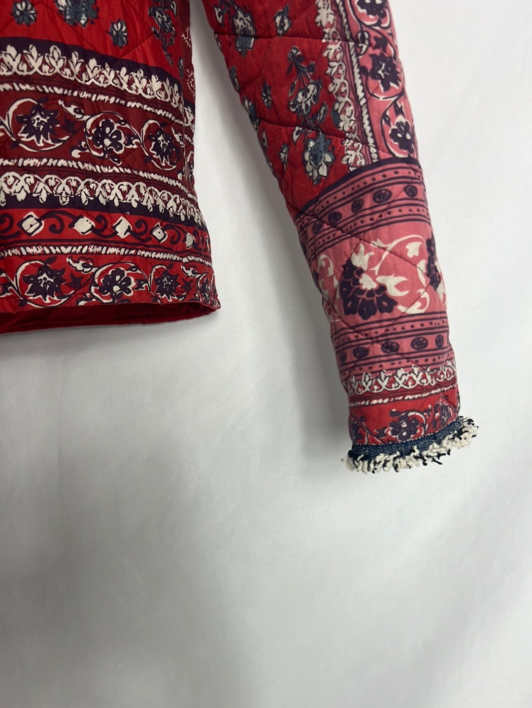 MANGO. Red textured printed jacket. TM