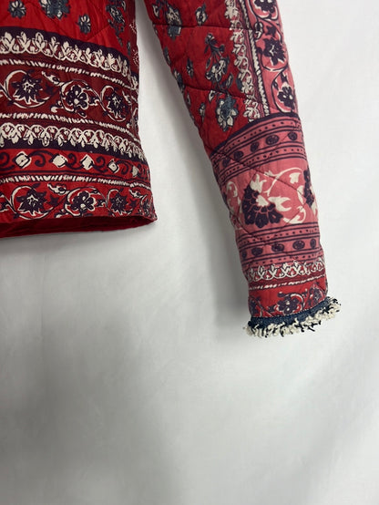 MANGO. Red textured printed jacket. TM