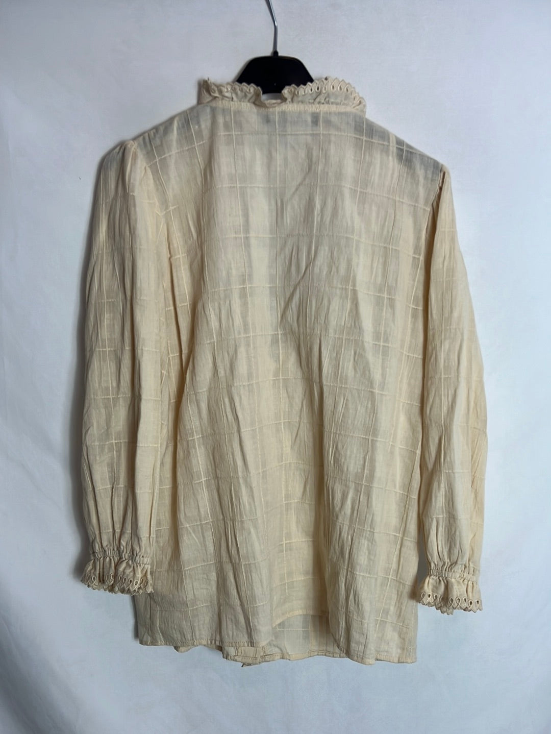 TINTORETTO. Blusa beige volante T.s