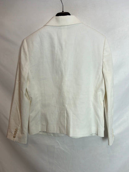 POLO RALPH LAUREN. White piqué blazer. Size 10 (38)