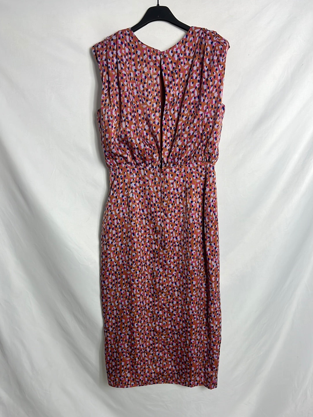 BIMANI. Printed satin midi dress. Size 38