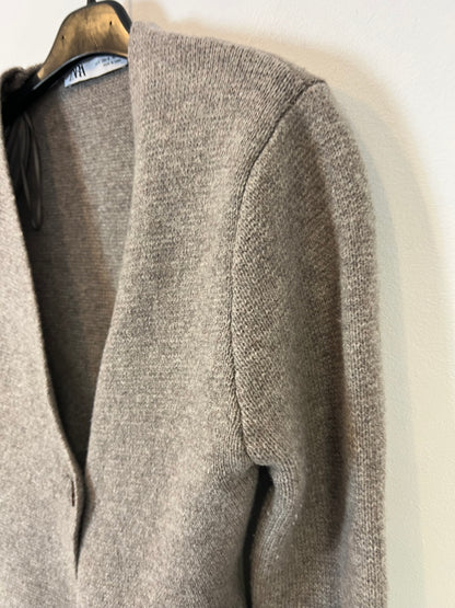 ZARA. Chaqueta lana color topo cruzada. TS