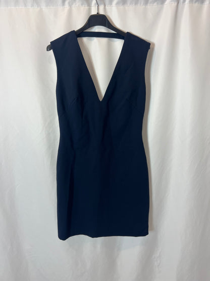 BDBA. Vestido corto azul detalle espalda T.40