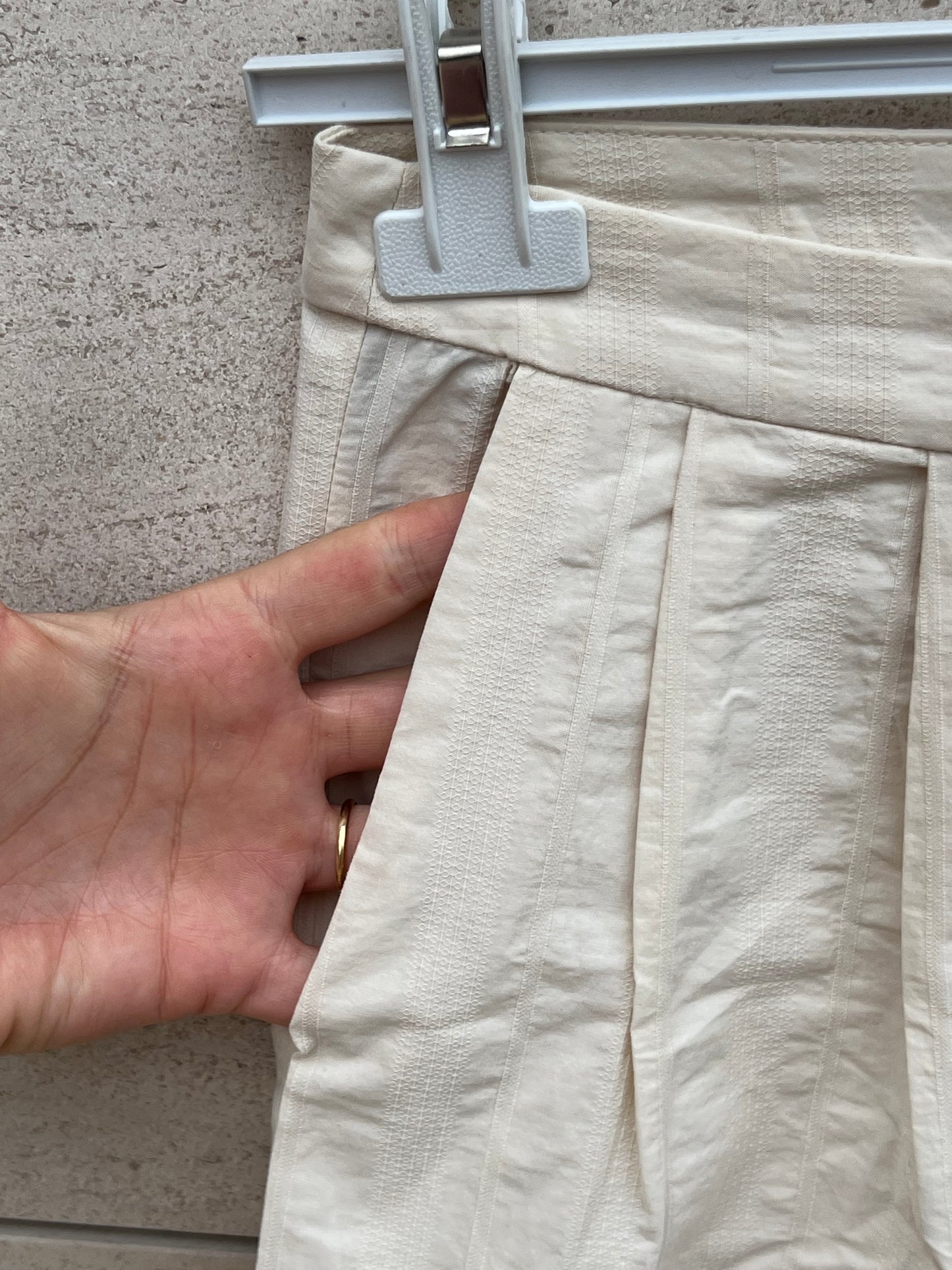 SEE U SOON. Beige wide-leg trousers, size 36