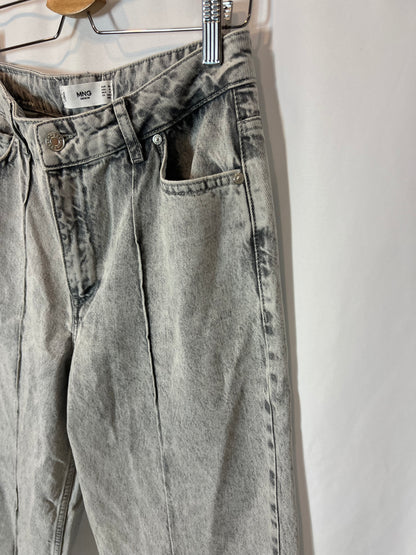 MANGO. Straight grey denim size 38