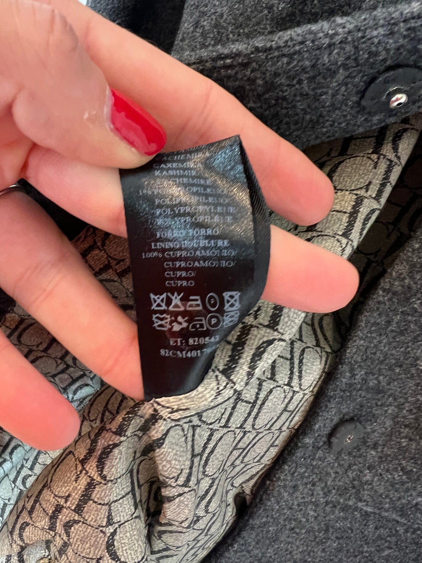 CAROLINA HERRERA. Chaqueta lana gris T xs/s