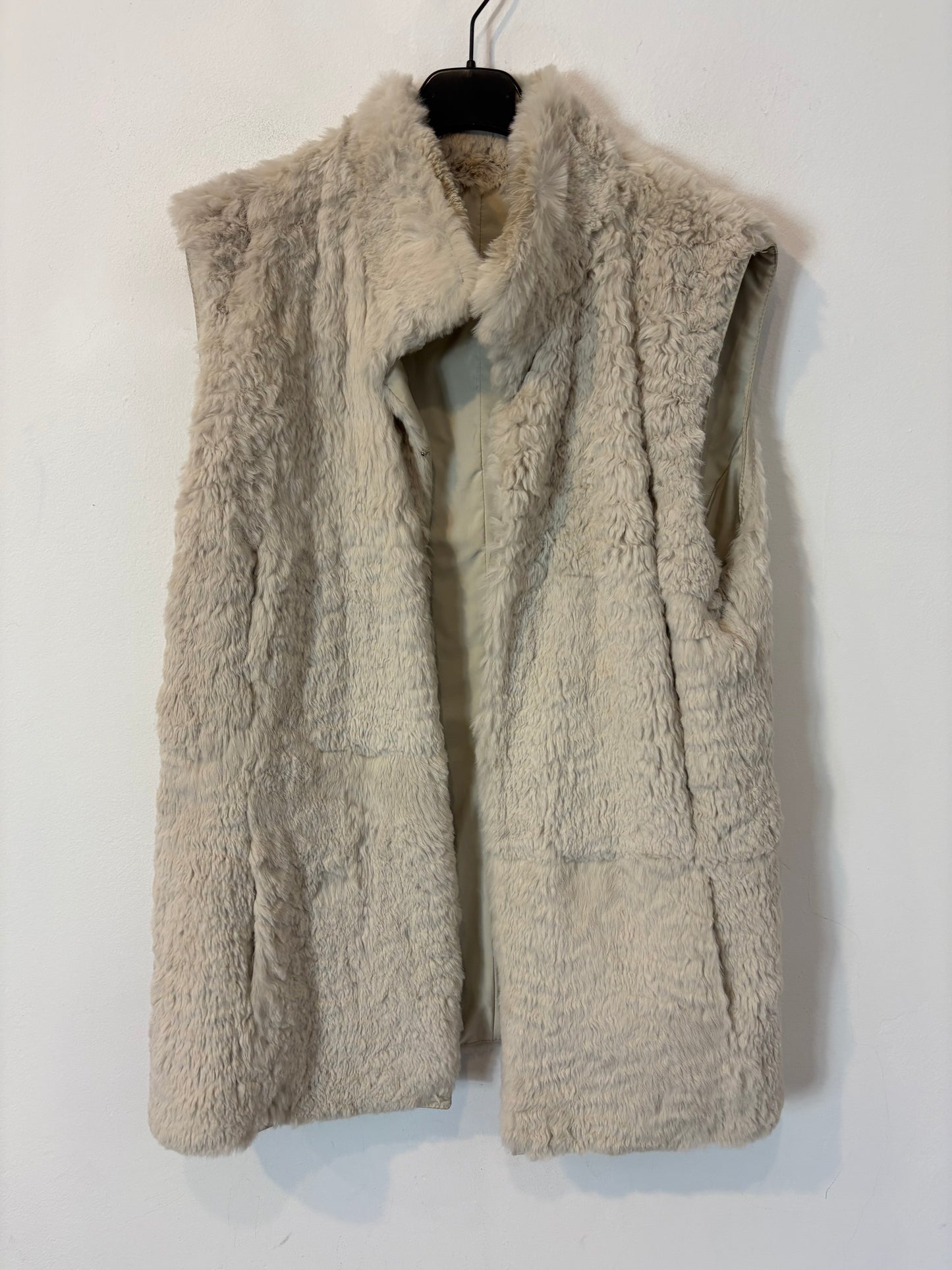 LAURÈL. Chaleco reversible pelo NATURAL