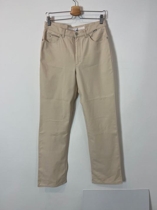 ESCADA SPORT. Beige straight-leg trousers. Size 40