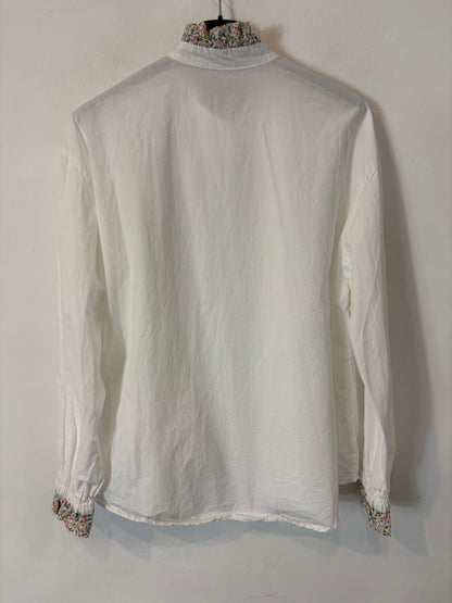 EXCUSEZ MOI! Camisa blanca detalle flores mini