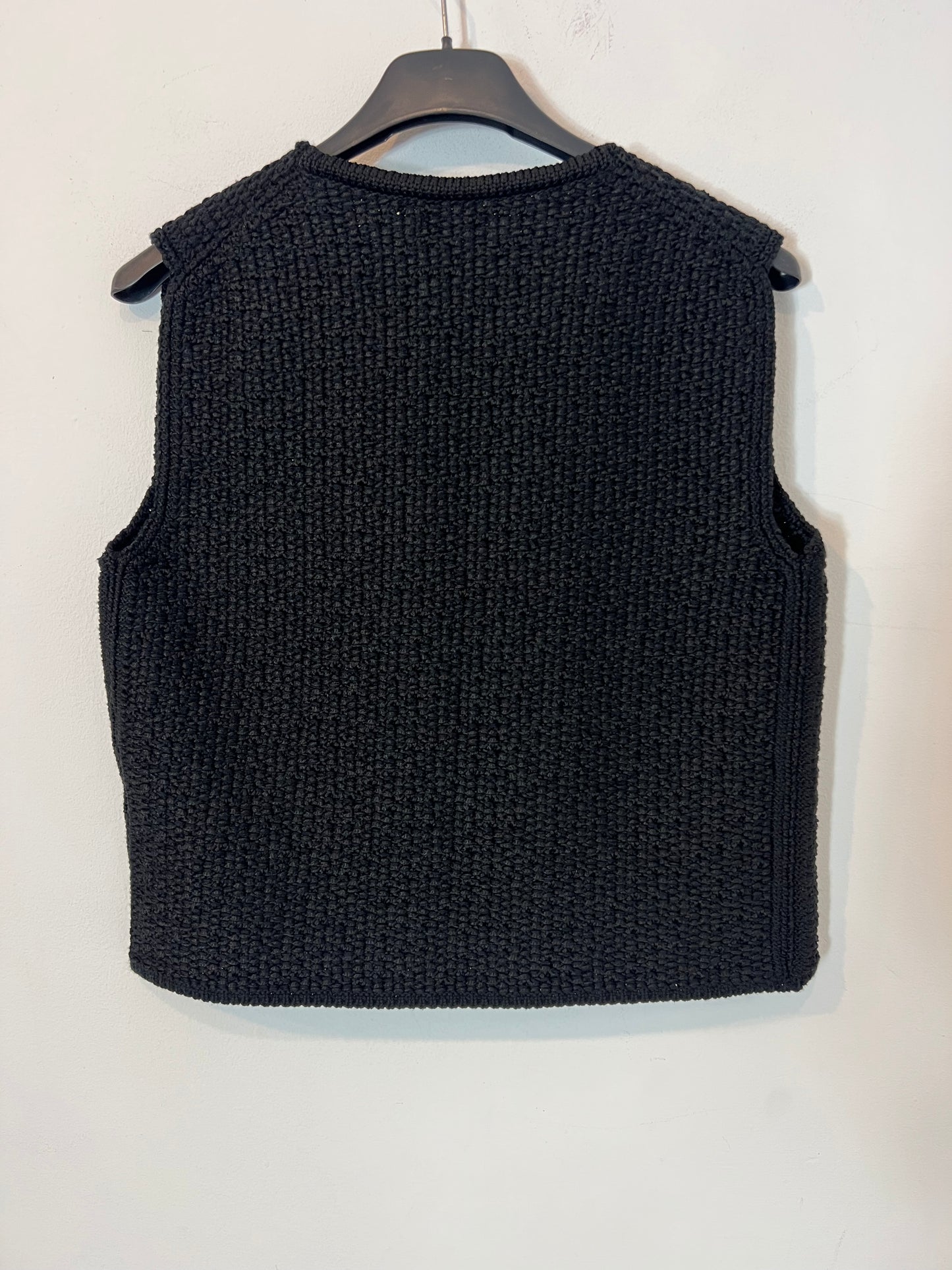 MASSIMO DUTTI. Top/chaleco de punto negro TU(S)