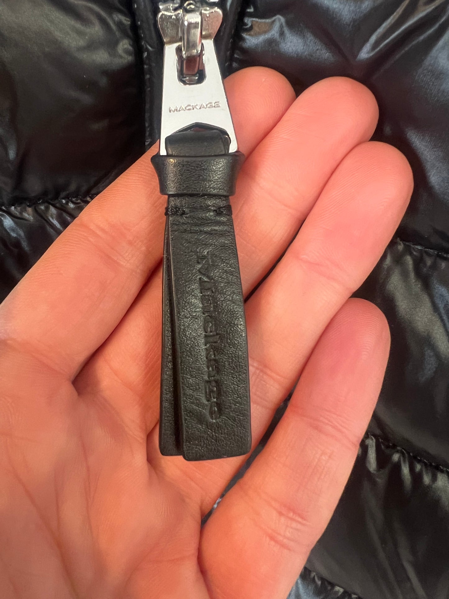 MACKAGE. Black double-textured quilted jacket. XS/S