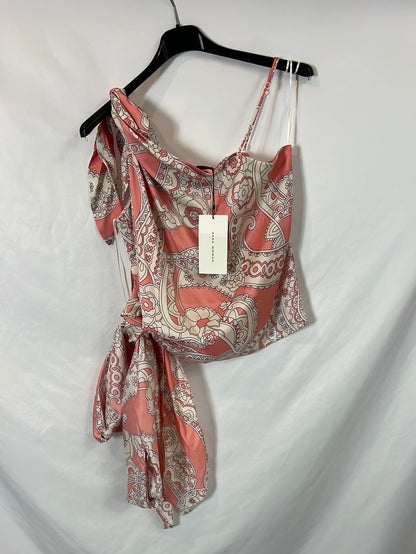 ZARA. Top asimétrico lazada. T M