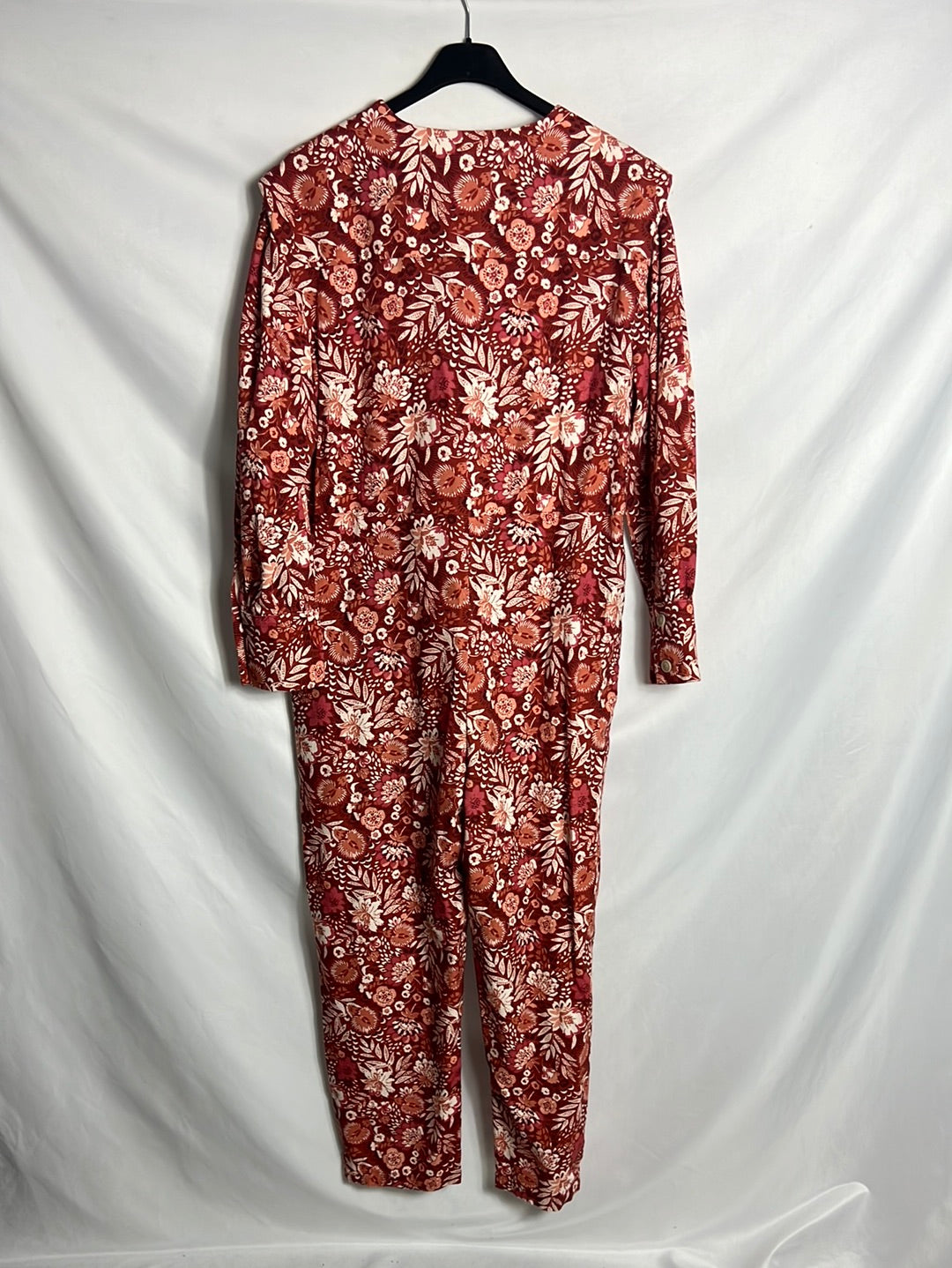 SOPHIE&amp;LUCIE. Floral denim jumpsuit. Size 38