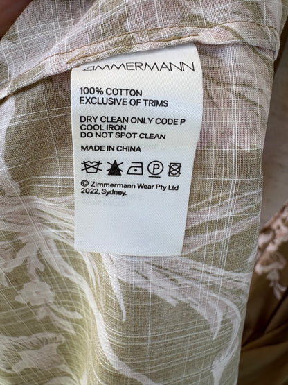 ZIMMERMANN. Vestido midi cruzado estampado floral