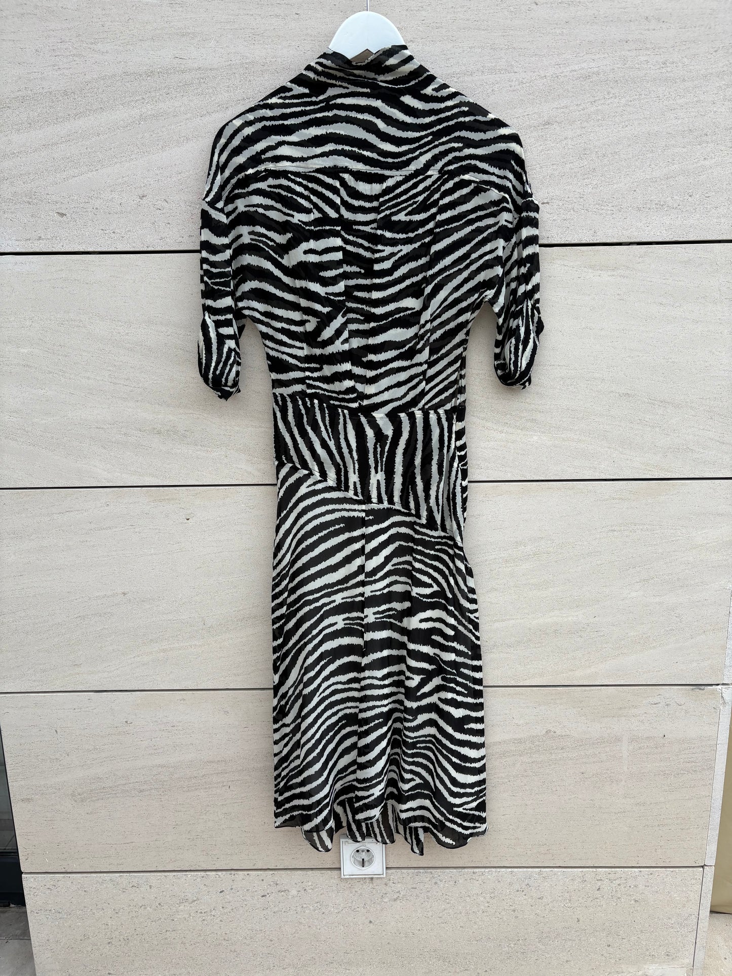 ISABEL MARANT ETOILE. Vestido fluido asimetrías bicolor