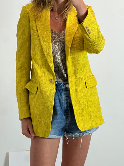 DRIES VAN NOTEN. Pistachio-textured blazer. Size 36