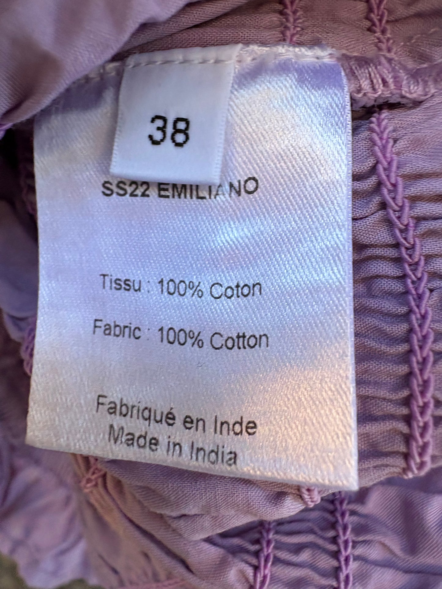 ROSEANNA. Top malva nido de abeja. T 38