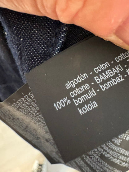 ZARA. Denim oscuro pata ancha