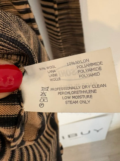 MISSONI. Vestido mido bicolor con lana