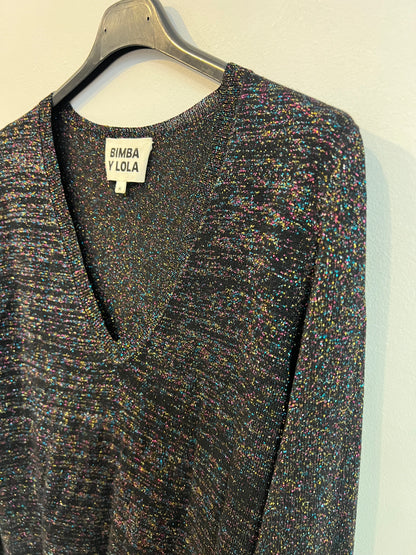 BIMBA Y LOLA. Jersey fino hilos brillo