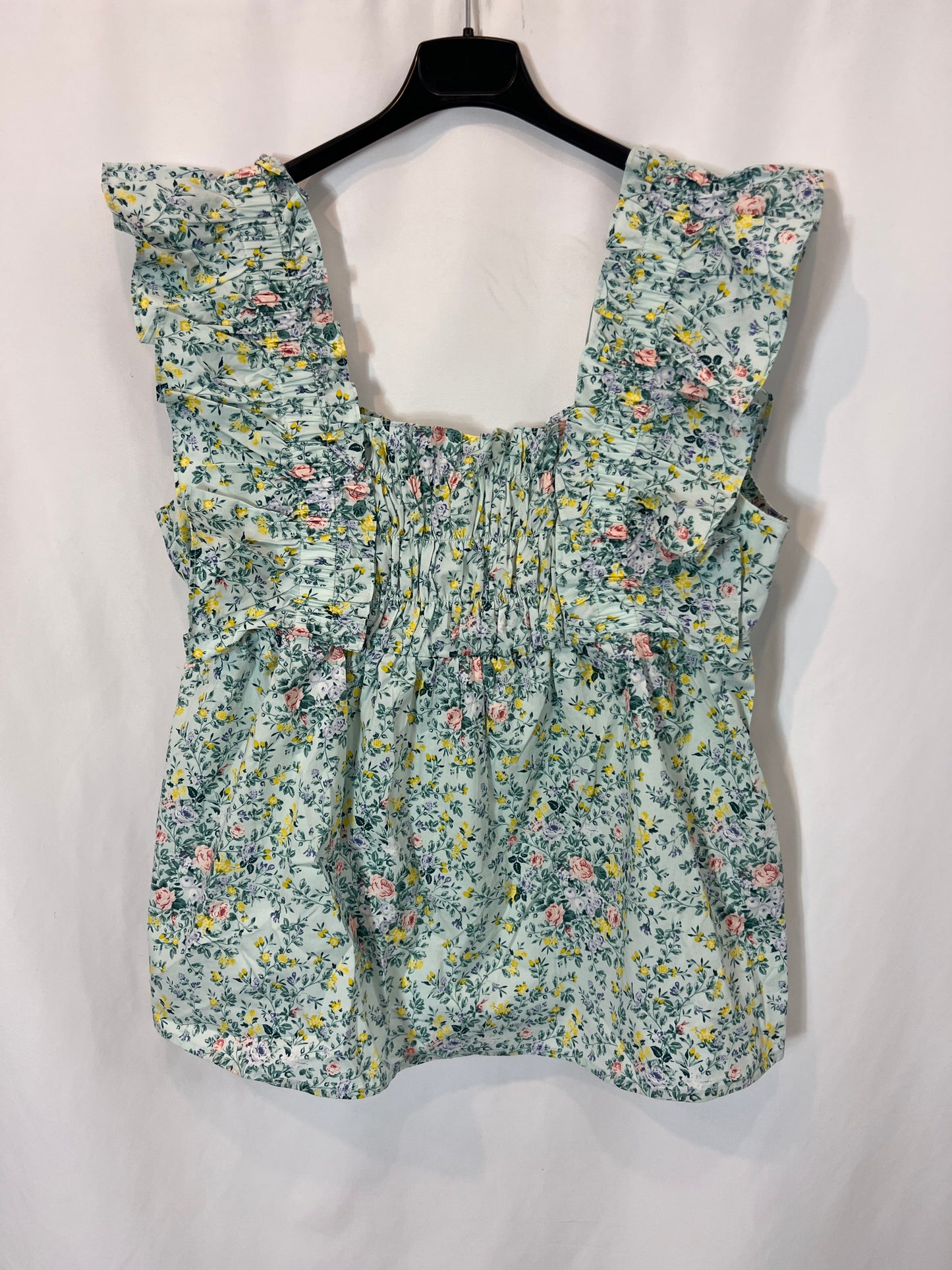 CORTEFIEL. Top azul flores. T s