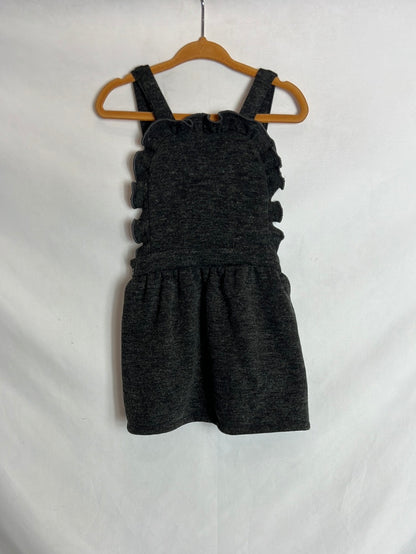 ANCAR. Charcoal gray knit pinafore