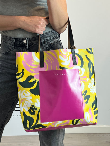 MARNI. Fuchsia printed tote bag (tara)