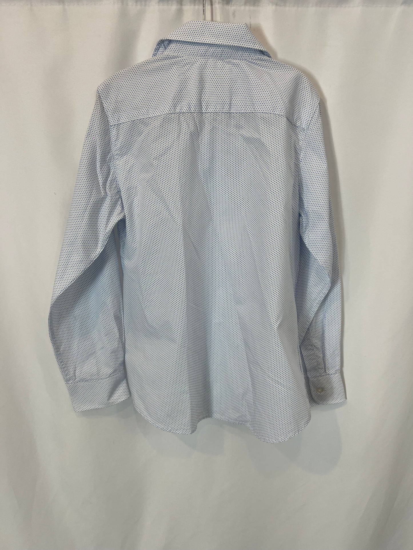 NANOS. Blue print shirt. Age 8