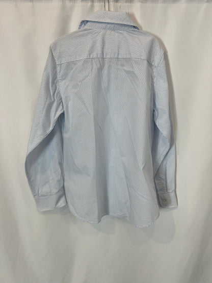 NANOS. Blue print shirt. Age 8