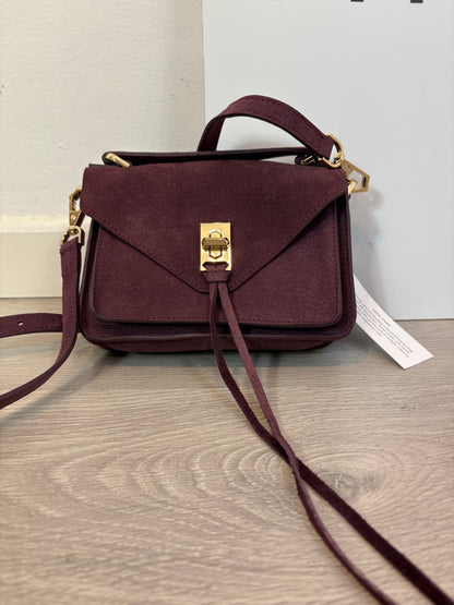 REBECCA MINKOFF. Bolso mini piel berenjena
