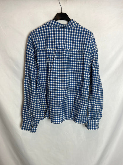 BELLEROSE. Blue and white checked shirt. Size 1 (s/m) TARA