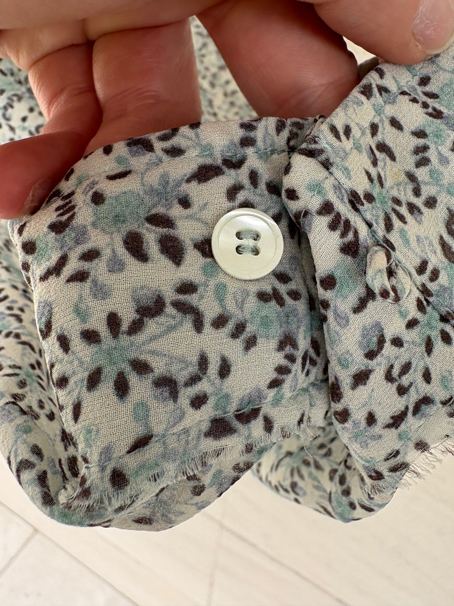 MASSCOB. Blusa seda estampada. T XS