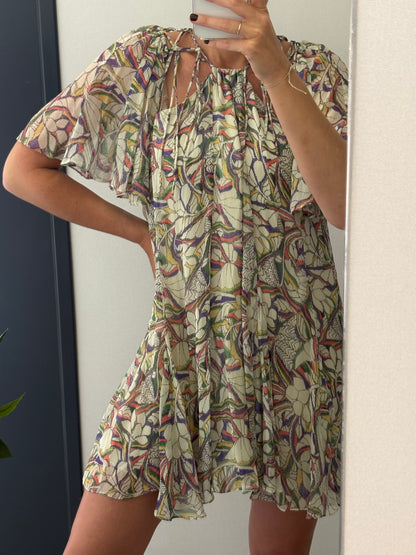 ISABEL MARANT. Vestido corto seda fluido. T S