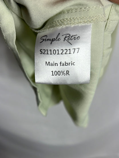 SIMPLE RETRO. Vintage style green blouse. TM