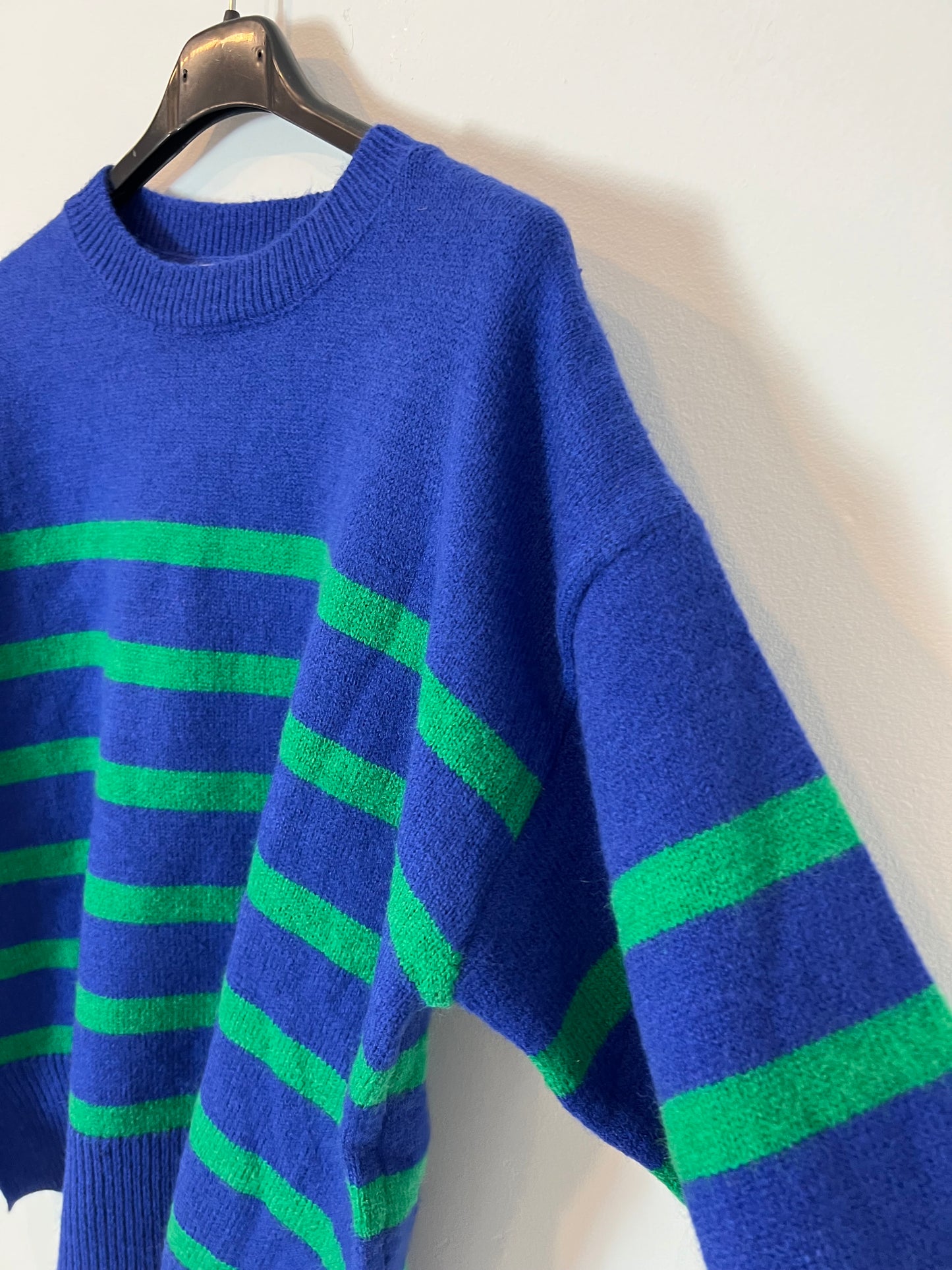 MUSE. Blue and green striped sweater YOU(S)