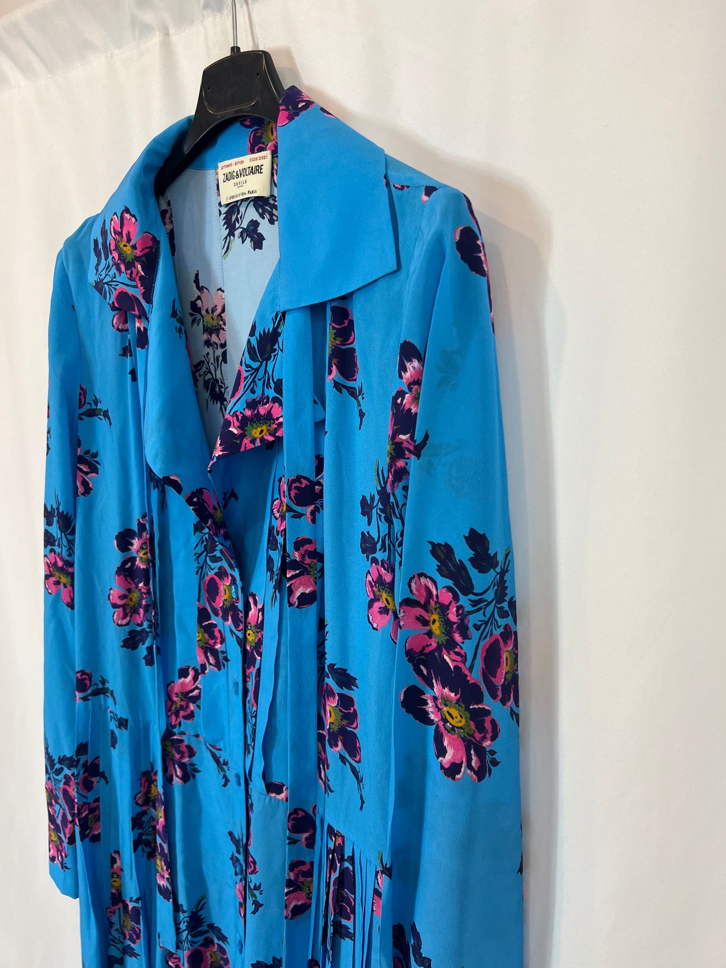 ZADIG&amp;VOLTAIRE .long printed silk dress. TS