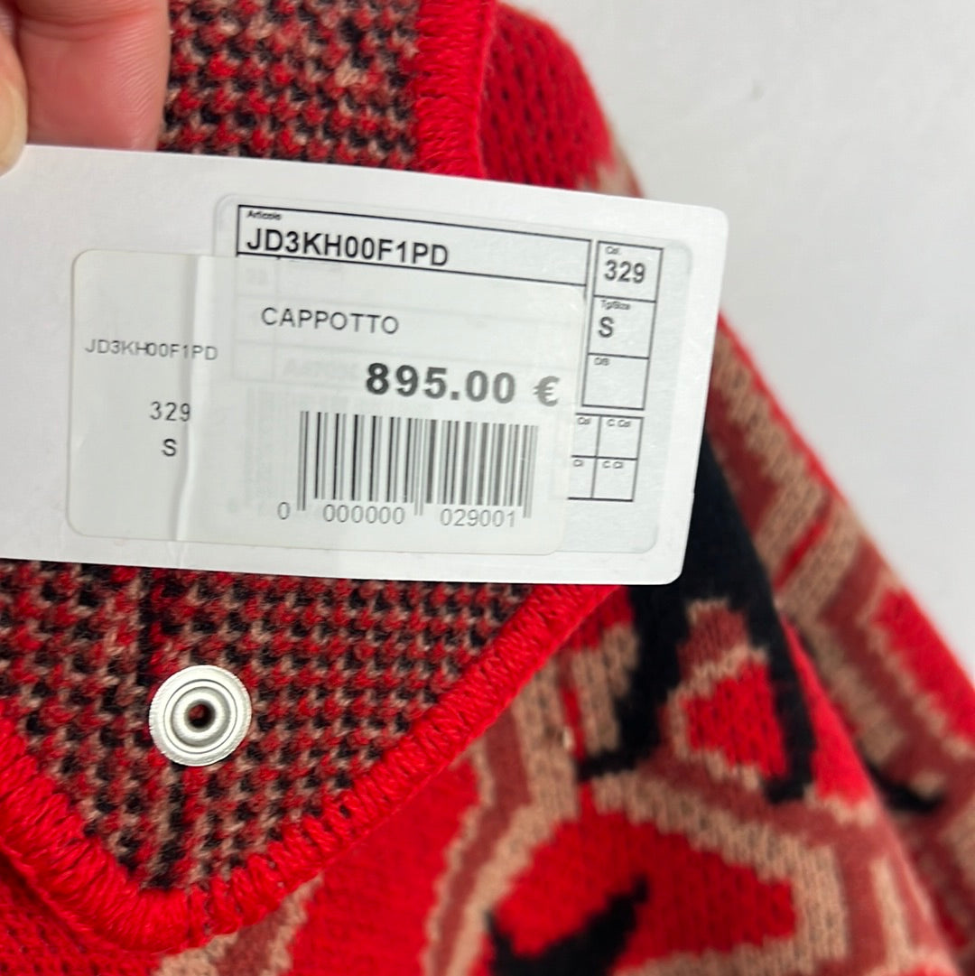 MISSONI. Red fox wool cape. TS (s/m)