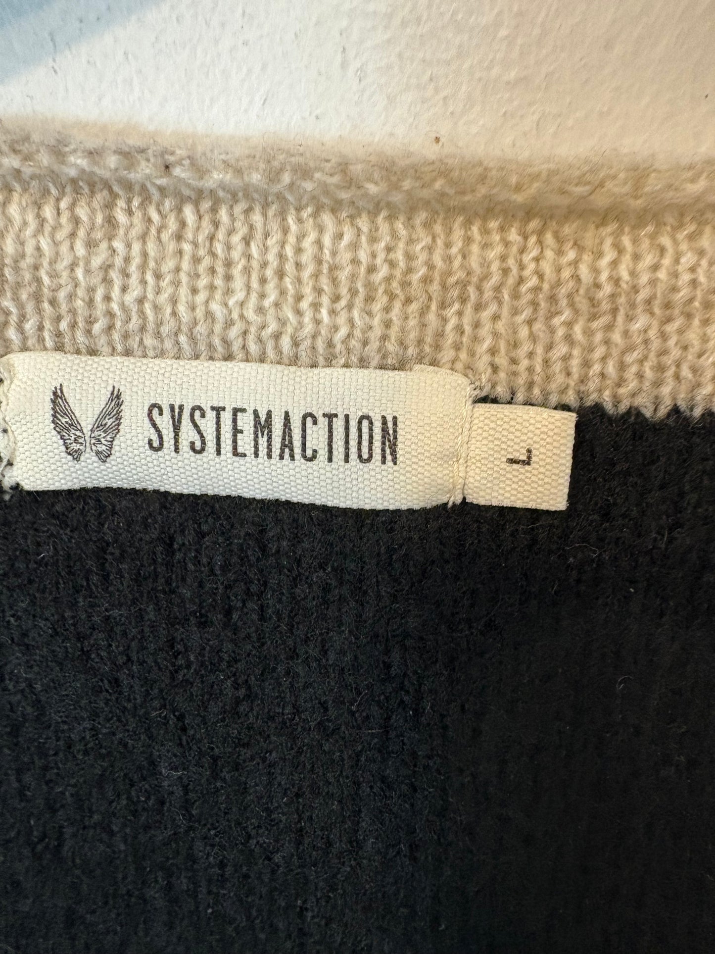 SYSTEMACTION. Chaqueta punto bicolor