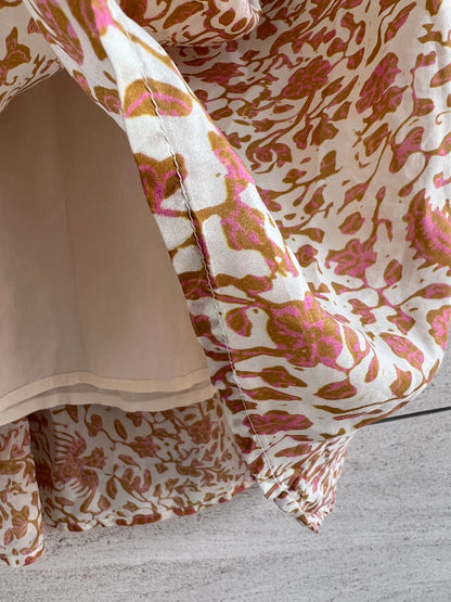 LOUISE MISHA. Vestido beige corto T.36