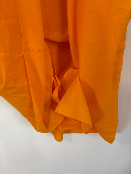 AMERICAN VINTAGE. Falda midi naranja de algodón