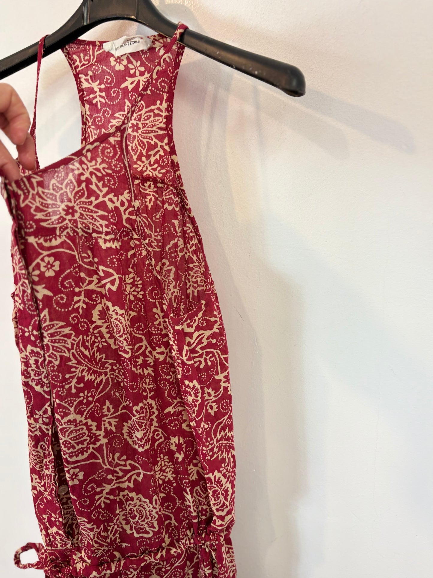 ISABEL MARANT. Black floral print jumpsuit. Size 36