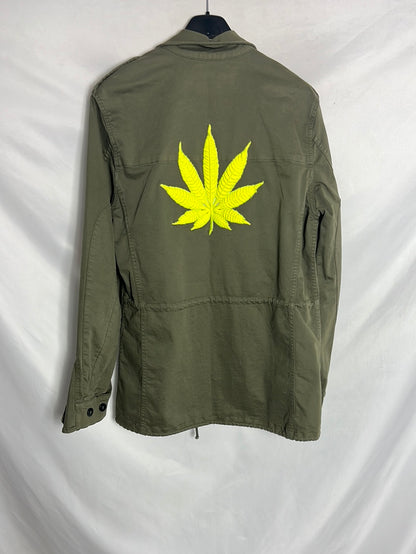 ZARA. Green jacket with embroidered back. TM