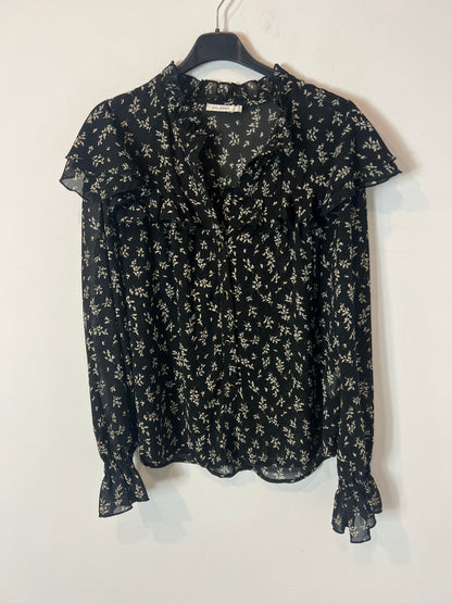 KILIBBI. Blusa negra semi transparente . T S/M