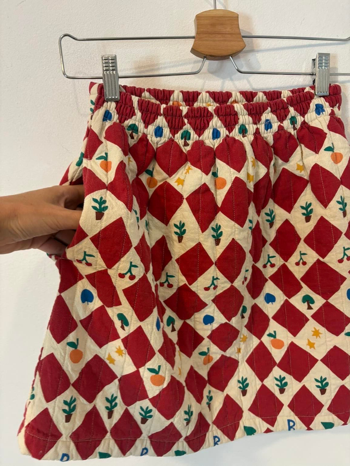 BOBO CHOSES. Falda corta estampada textura