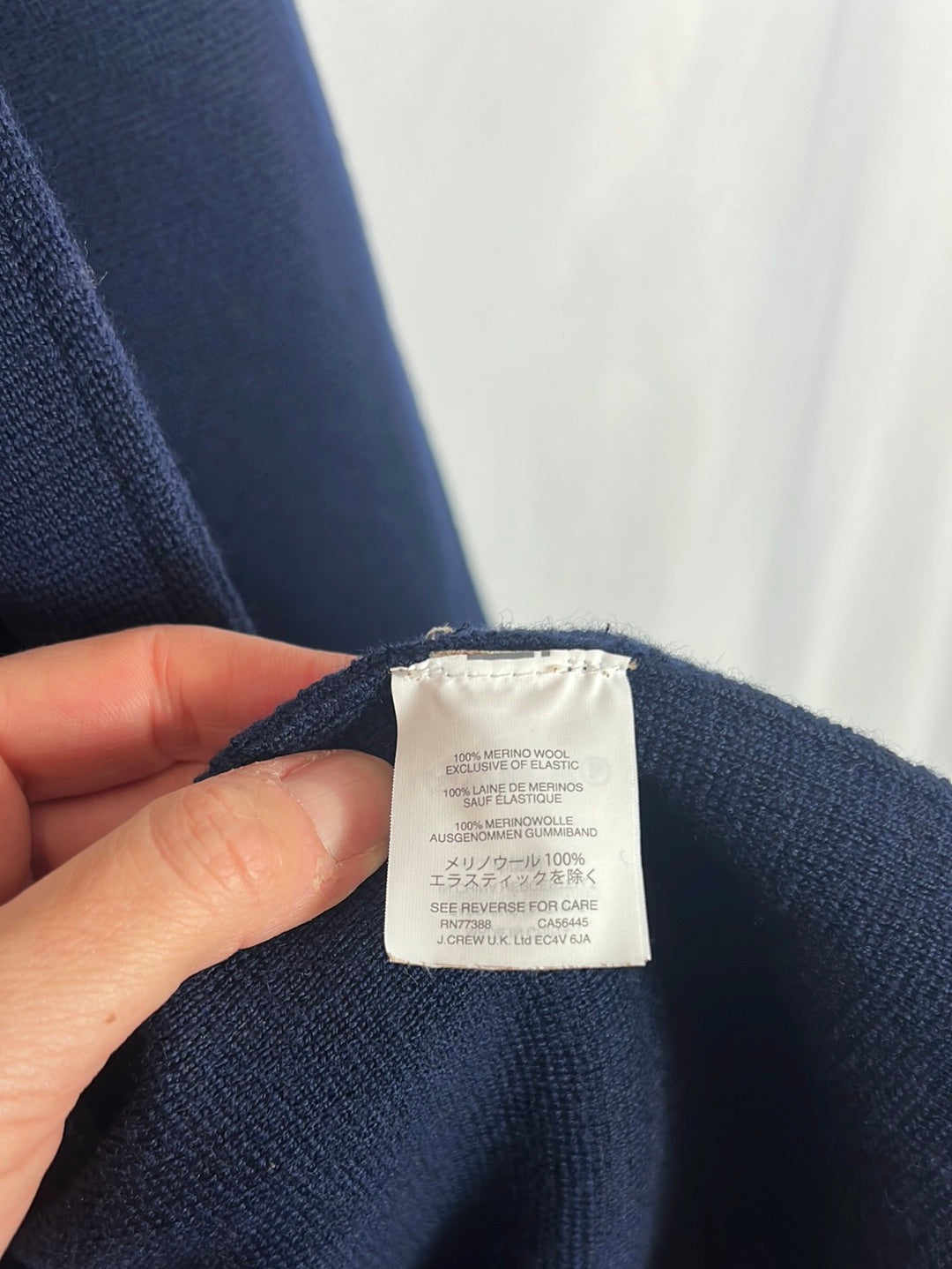 J. CREW. Blue wool blazer style cardigan. T XXS