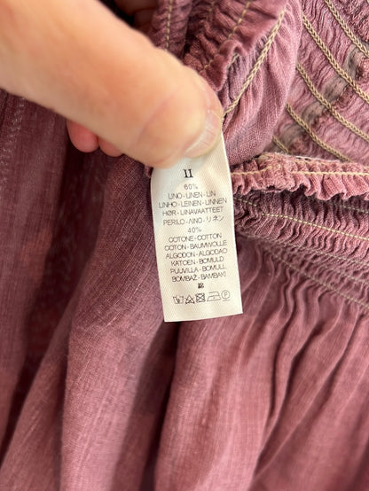 FORTE FORTE. A total look with a flowing pink blouse and trousers. Size 2(S)