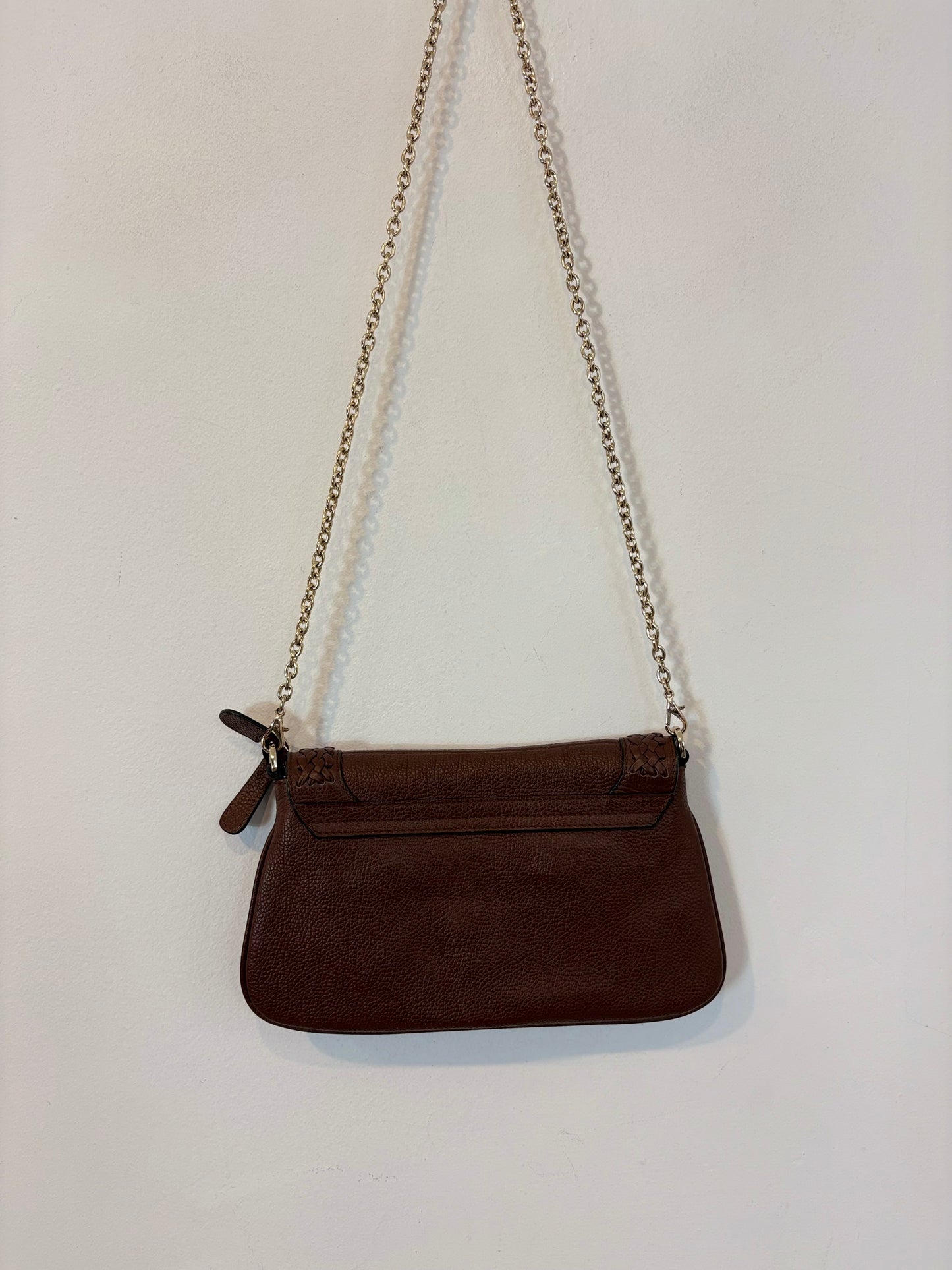 ROBERTO VERINO. Bolso marrón piel