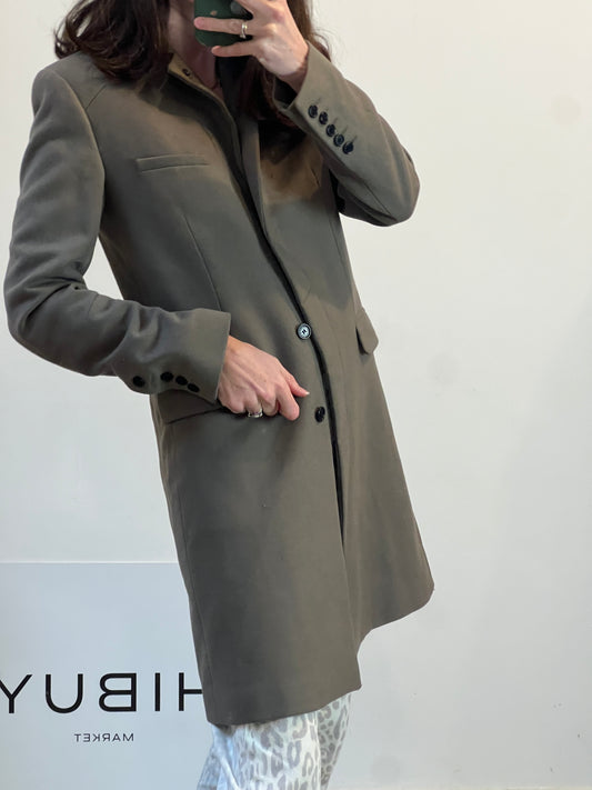 ZADIG & VOLTAIRE. Abrigo verde lana y cashmere